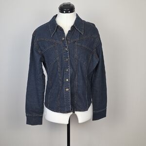 Y2K Sexso Jeans Women’s Blue Denim Jacket – Stretch Cotton – Size 4